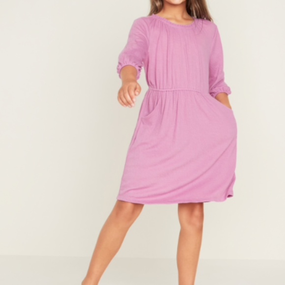 Old Navy Other - Girls 14 XL Navy 3/4 sleeve Fit and Flare dress